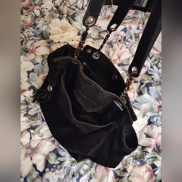 CHANEL Handbags - CHANEL Black Suede Tassel Shoulder Bag
